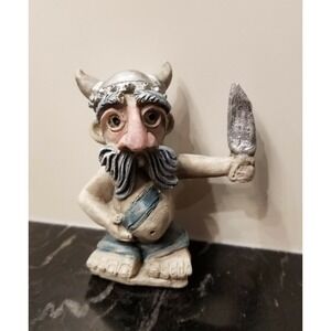 Vintage Small Viking Figurine Hand Made in NORWAY 2.5"